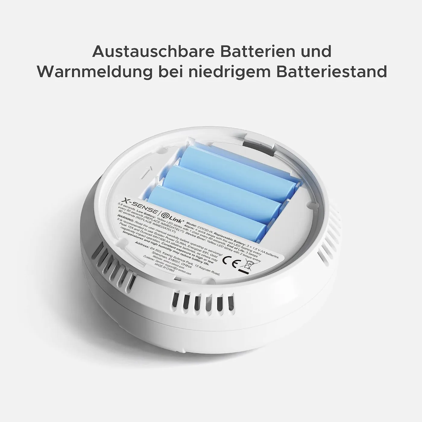 X-Sense CO03D-W Kohlenmonoxidmelder – weitere Produktansicht